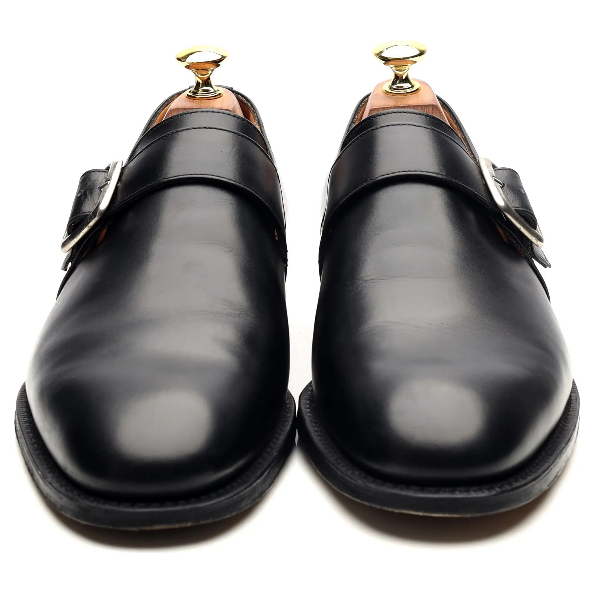 'Westbury' Black Leather Monk Strap UK 8 F