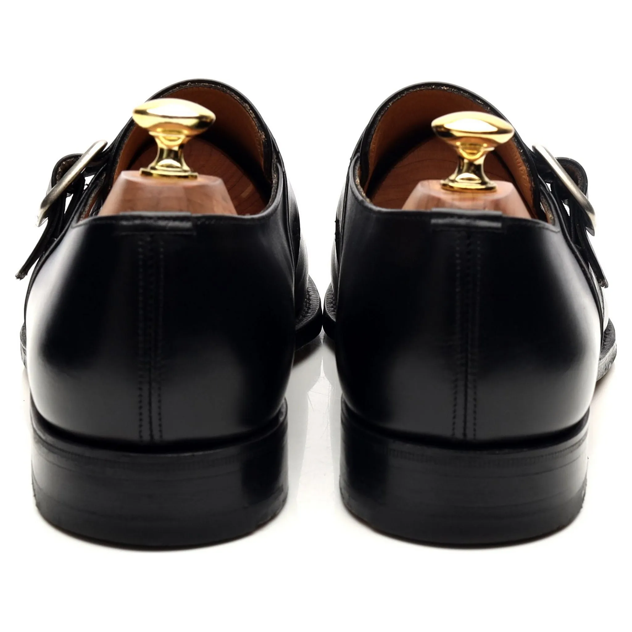 'Westbury' Black Leather Monk Strap UK 8 F