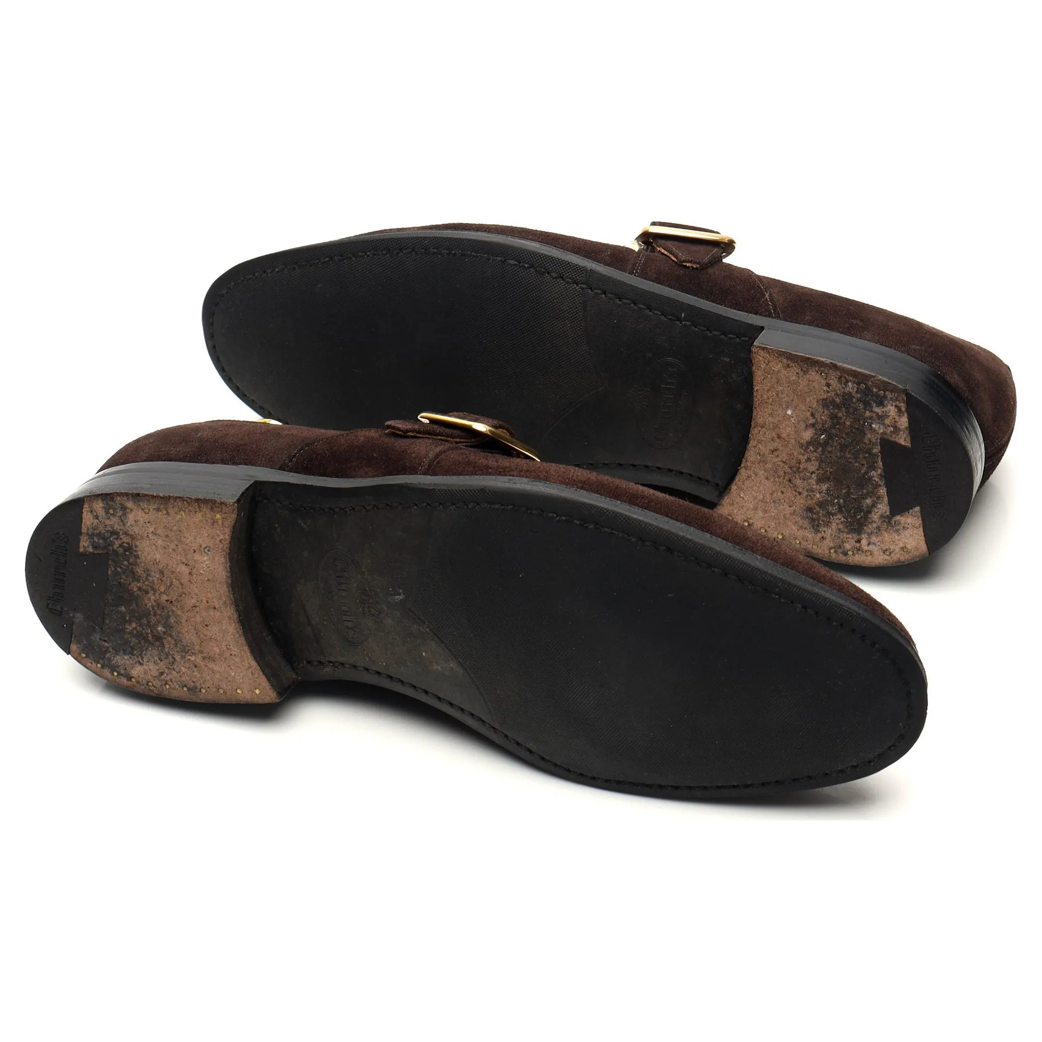 'Westbury' Dark Brown Suede Monk Strap UK 7 F
