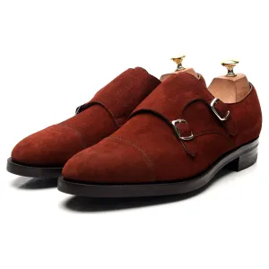 'Westminster' Clove Red Suede Double Monk Strap UK 10.5 E