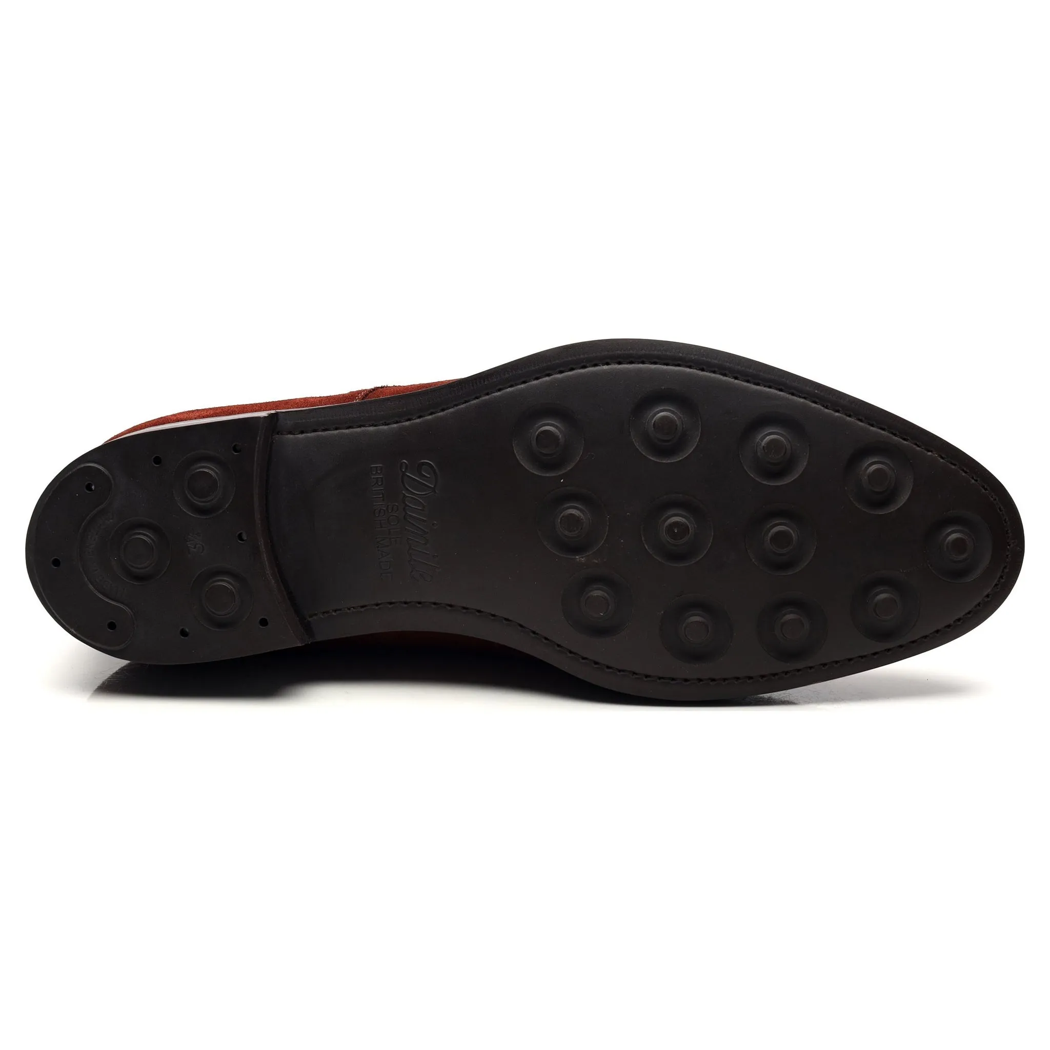'Westminster' Clove Red Suede Double Monk Strap UK 10.5 E