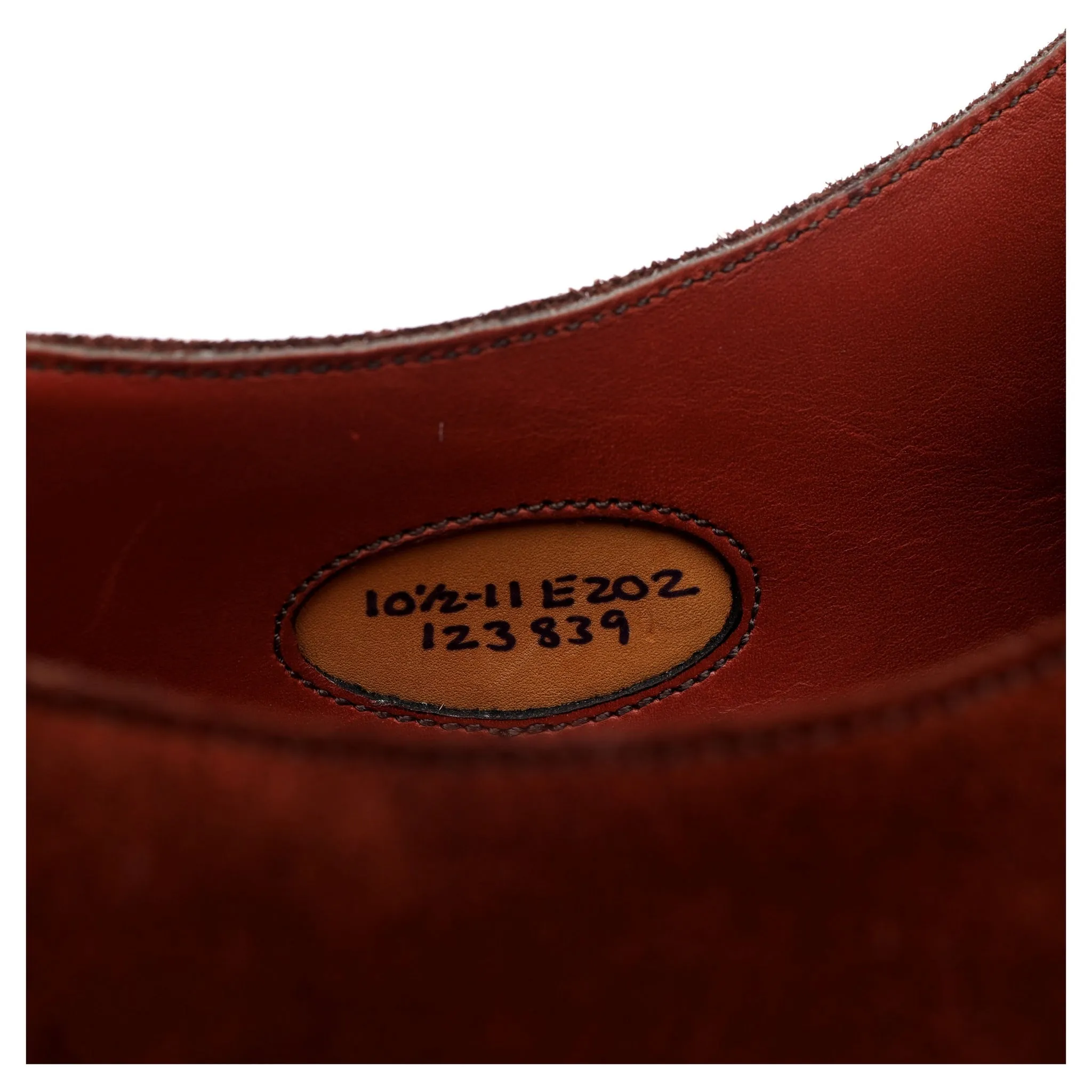 'Westminster' Clove Red Suede Double Monk Strap UK 10.5 E