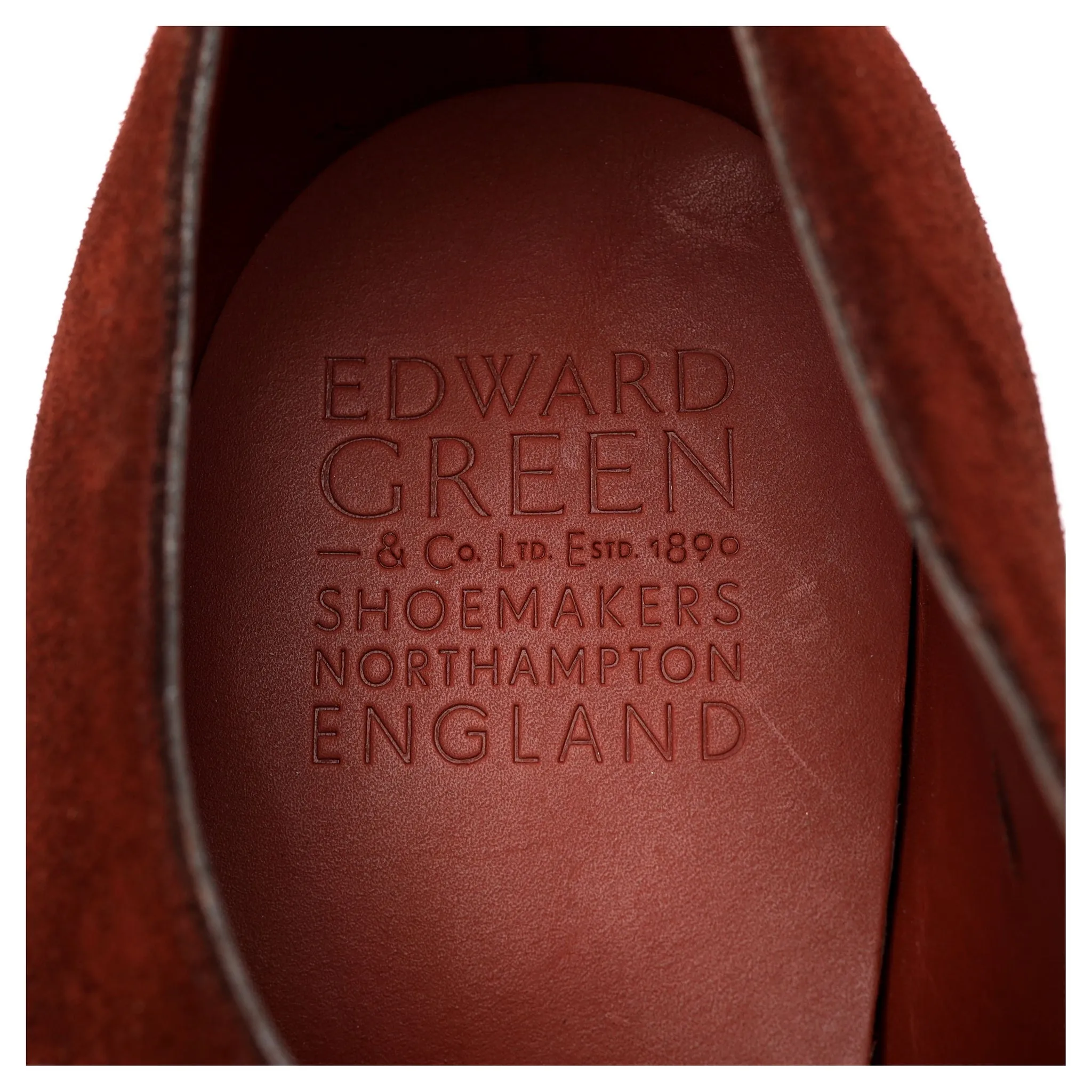'Westminster' Clove Red Suede Double Monk Strap UK 10.5 E