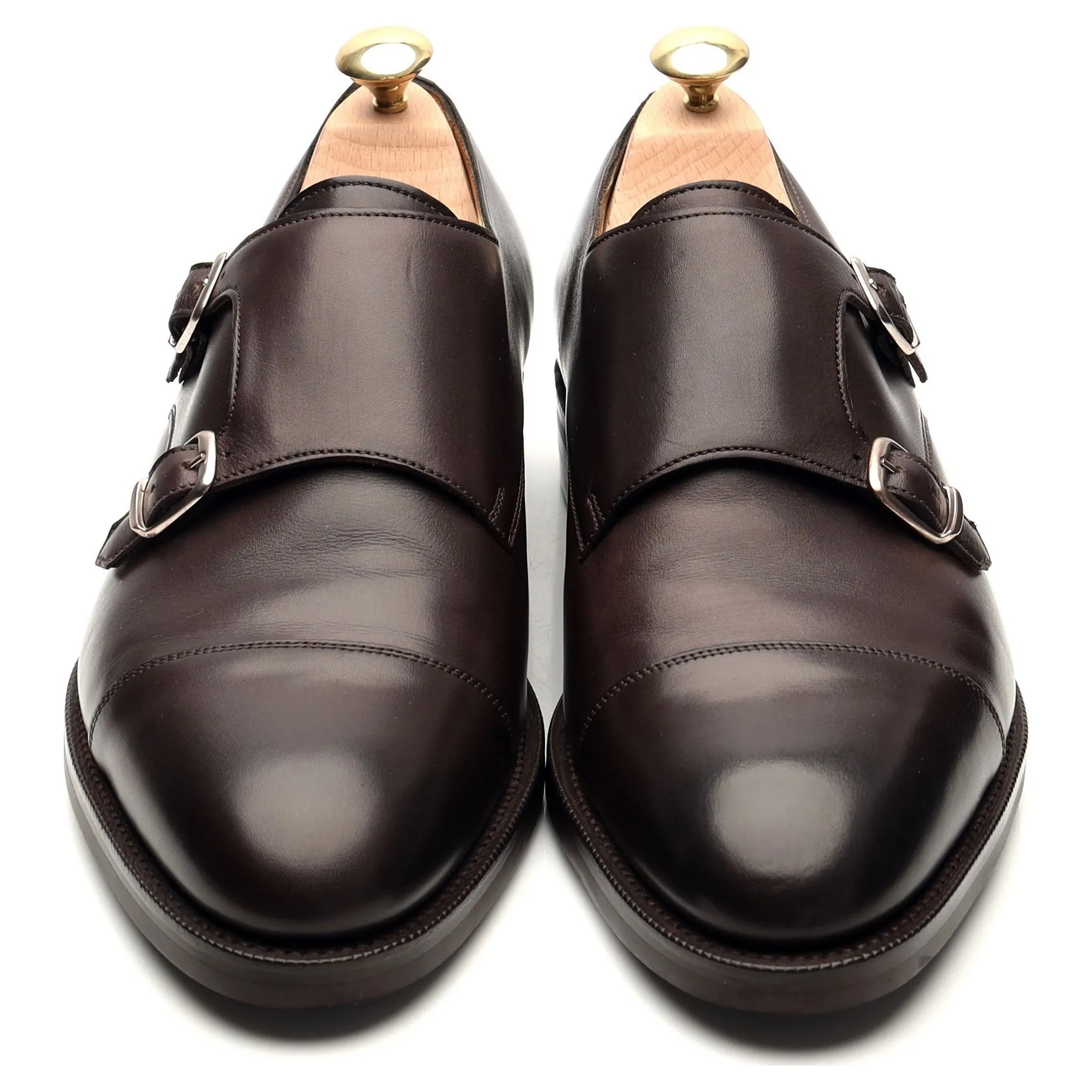 'Westminster' Dark Brown Leather Double Monk Strap UK 8.5 E