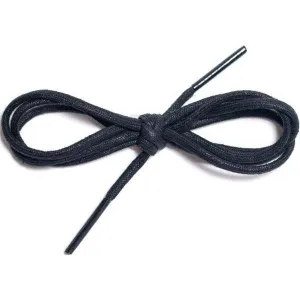 Wholesale Waxed Cotton Dress Round 1/8" - Black (12 Pair Pack) Shoelaces