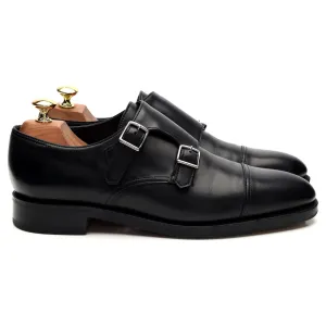 'William' Black Leather Double Monk Strap UK 7.5 E