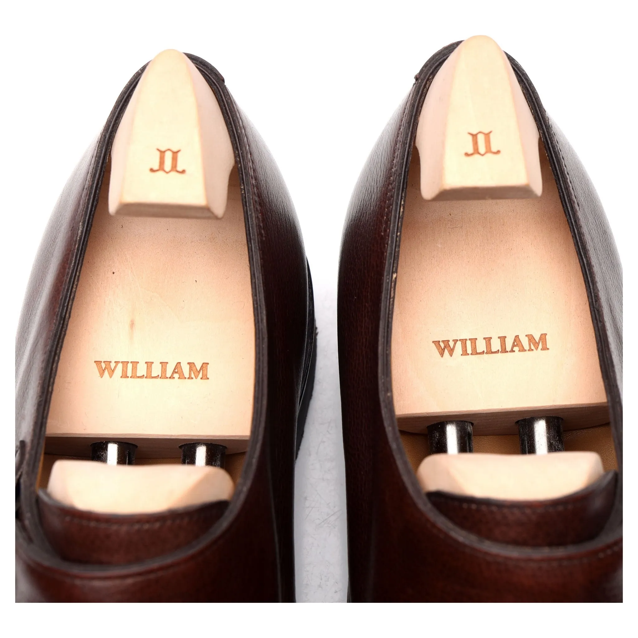 'William' Brown Leather Double Monk Strap UK 10.5 E