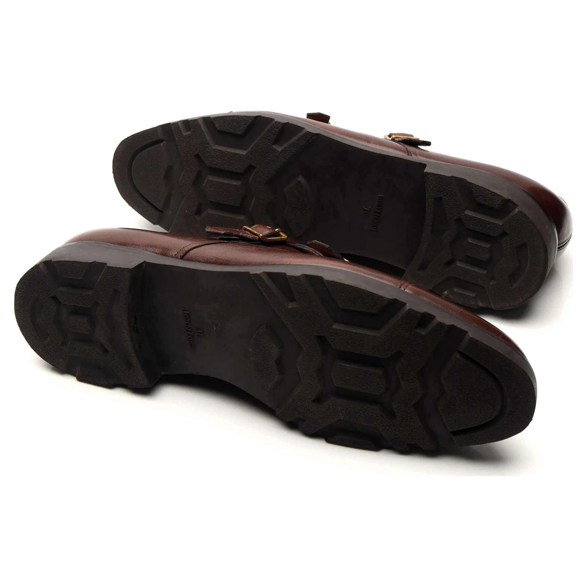 'William' Brown Leather Double Monk Strap UK 10.5 E