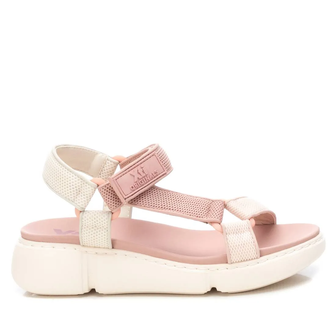 Women's Hiking Sandals By XTI, 14123006 Pink And White