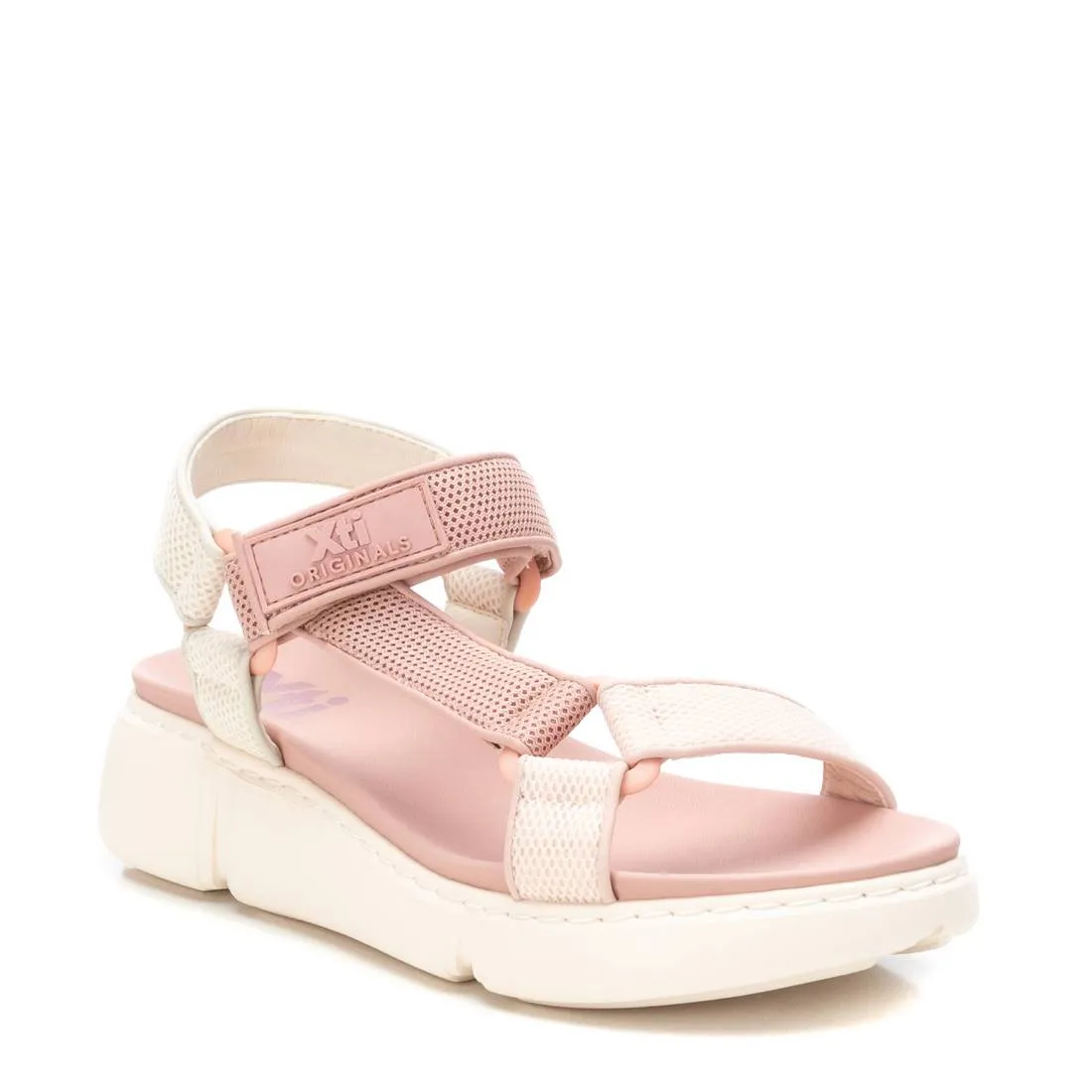 Women's Hiking Sandals By XTI, 14123006 Pink And White