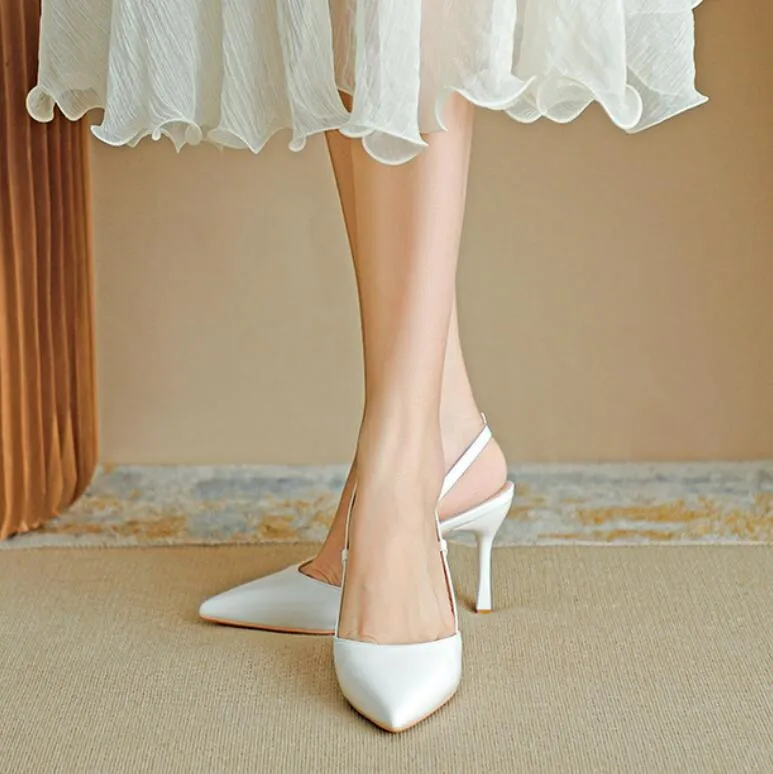Women's Small Feet Slingback Patent Heels TS91