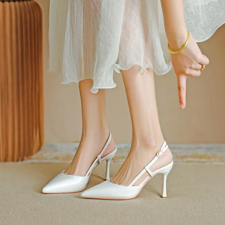 Women's Small Feet Slingback Patent Heels TS91