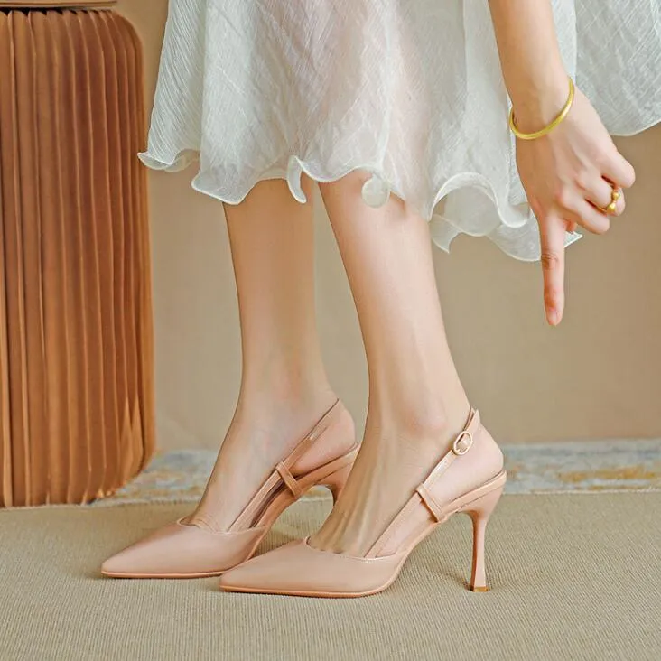 Women's Small Feet Slingback Patent Heels TS91