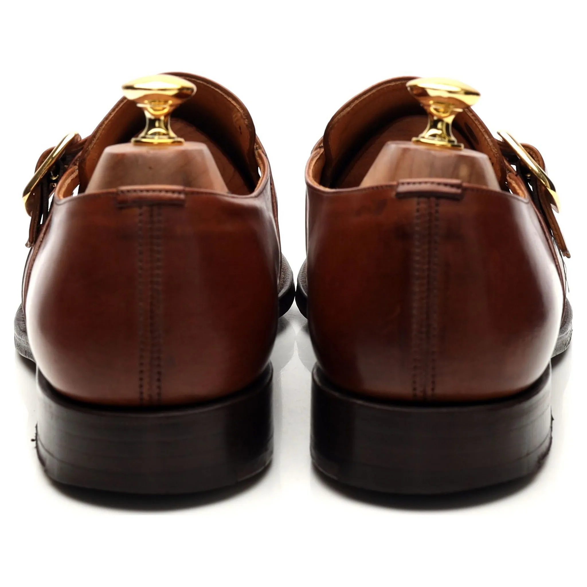 'Woodham' Brown Leather Monk Strap UK 10 F