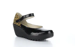 Yawo | Black Patent/Tan
