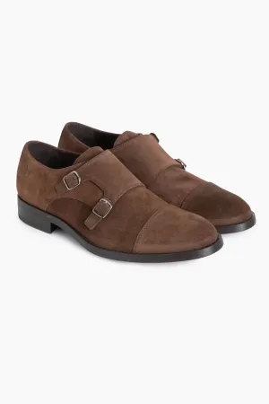 Zapato Monk Strap Piel Marrón