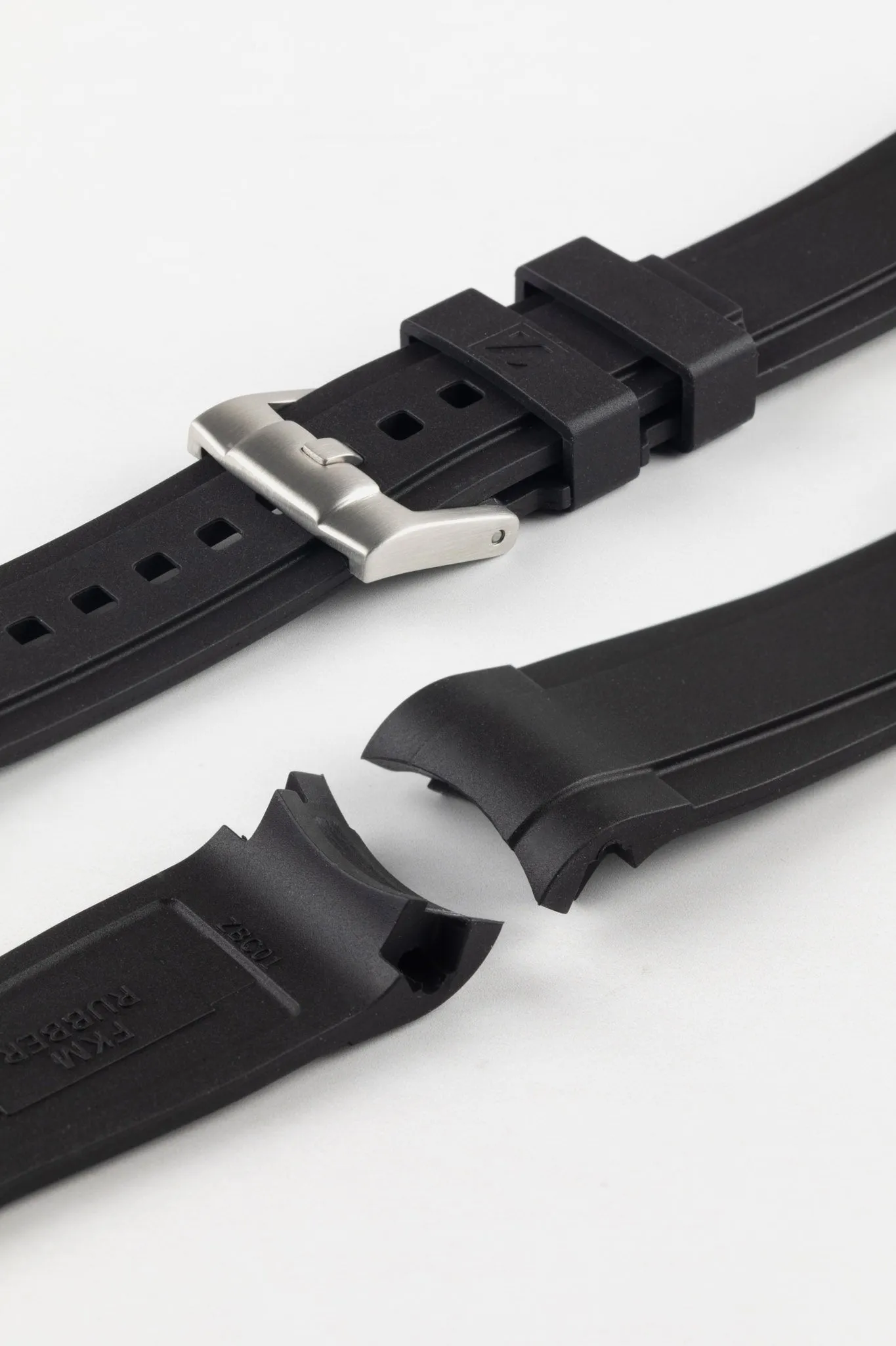 ZEALANDE ZBC01 Rubber Watch Strap for Omega Seamaster in BLACK